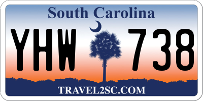 SC license plate YHW738