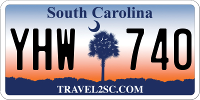 SC license plate YHW740