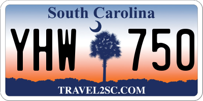 SC license plate YHW750