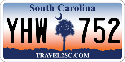 SC license plate YHW752