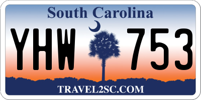 SC license plate YHW753
