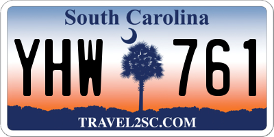 SC license plate YHW761