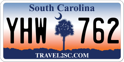 SC license plate YHW762