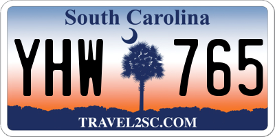SC license plate YHW765