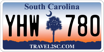 SC license plate YHW780