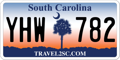 SC license plate YHW782