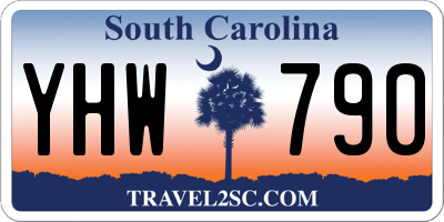 SC license plate YHW790