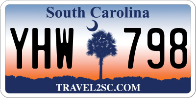 SC license plate YHW798
