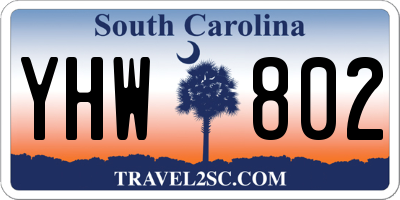 SC license plate YHW802