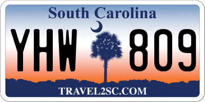 SC license plate YHW809