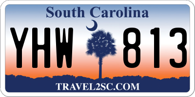SC license plate YHW813