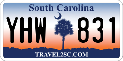 SC license plate YHW831