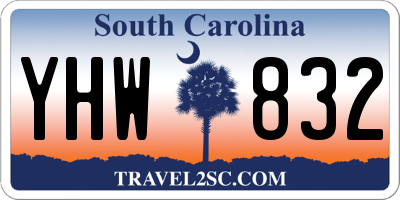 SC license plate YHW832