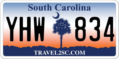 SC license plate YHW834