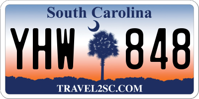 SC license plate YHW848