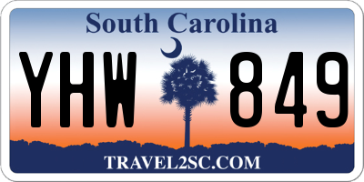 SC license plate YHW849