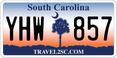 SC license plate YHW857
