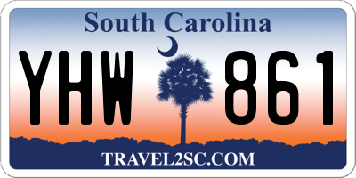 SC license plate YHW861