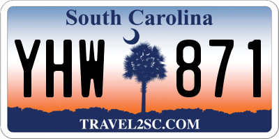 SC license plate YHW871