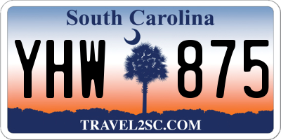 SC license plate YHW875