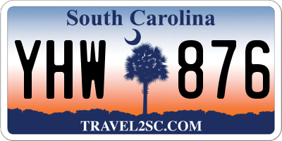 SC license plate YHW876
