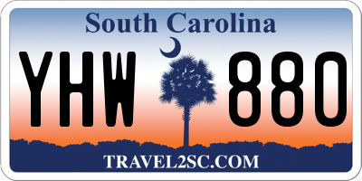 SC license plate YHW880