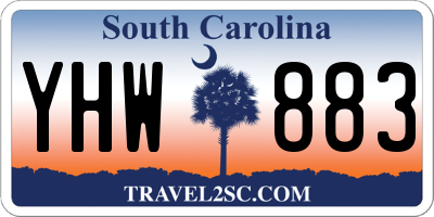 SC license plate YHW883