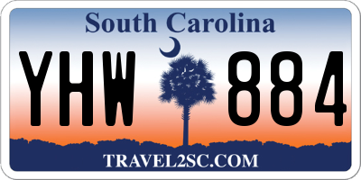 SC license plate YHW884