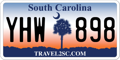 SC license plate YHW898