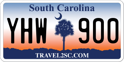 SC license plate YHW900