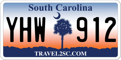 SC license plate YHW912