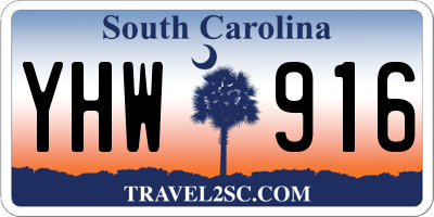 SC license plate YHW916