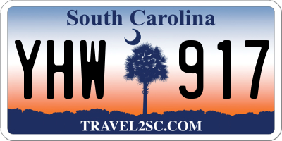 SC license plate YHW917