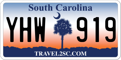 SC license plate YHW919