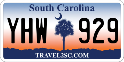 SC license plate YHW929