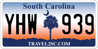 SC license plate YHW939
