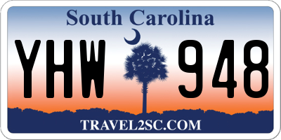 SC license plate YHW948