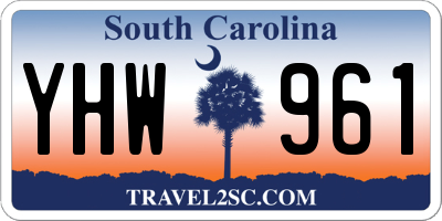 SC license plate YHW961