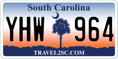 SC license plate YHW964