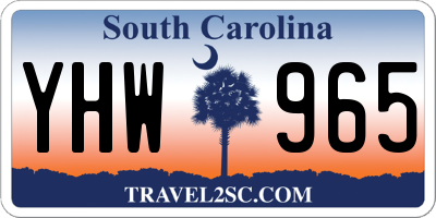 SC license plate YHW965