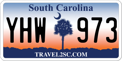 SC license plate YHW973