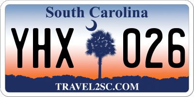 SC license plate YHX026