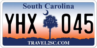 SC license plate YHX045