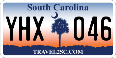 SC license plate YHX046