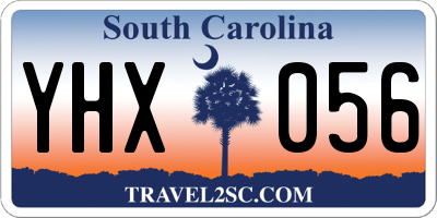 SC license plate YHX056