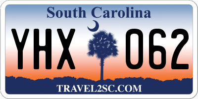 SC license plate YHX062