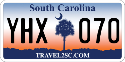 SC license plate YHX070