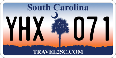 SC license plate YHX071