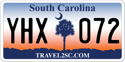 SC license plate YHX072