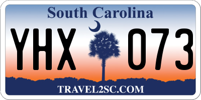 SC license plate YHX073